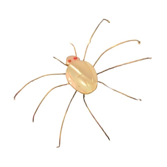 Antique Unique Victorian 10K Gold with Carved Mother of Pearl Spider Brooch - Picture 4 of 7